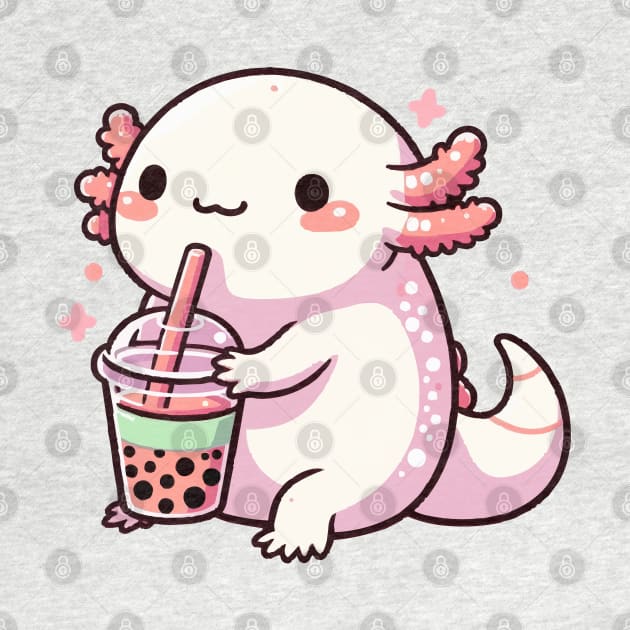 chubby axolotl enjoy boba by fikriamrullah